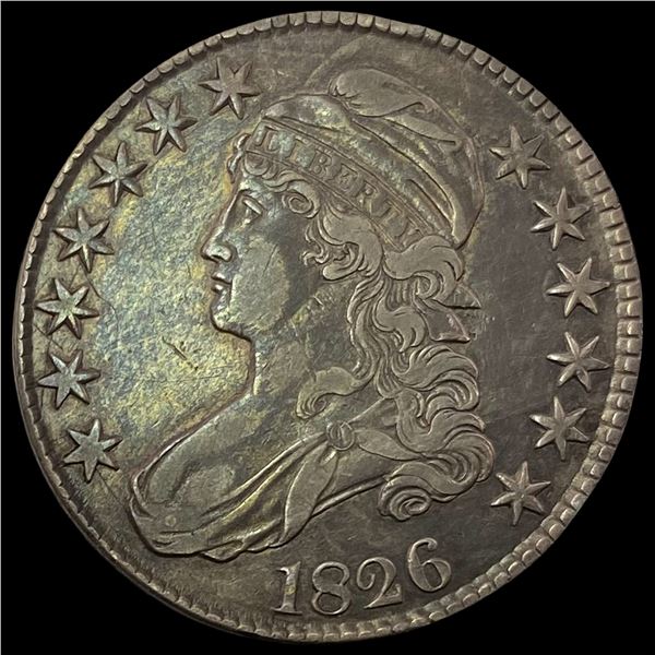 1826 Capped Bust Half Dollar NEARLY  UNCIRCULATED