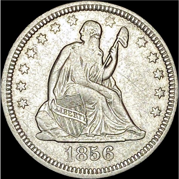 1856 Seated Liberty Silver Quarter CLOSELY  UNCIRCULATED