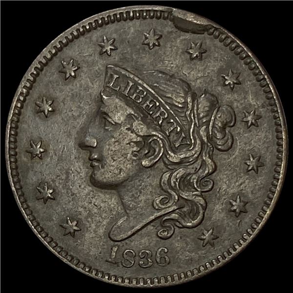 1836 Coronet Head Large Cent LIGHTLY CIRCULATED