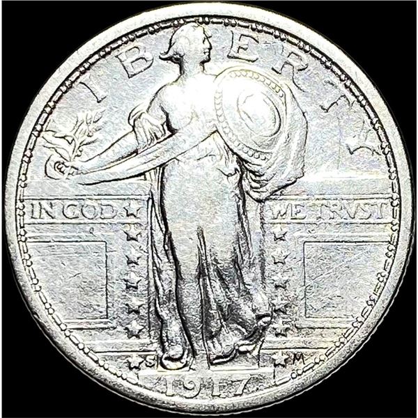 1917-S Standing Liberty Quarter Type 1 LIGHTLY CIRCULATED