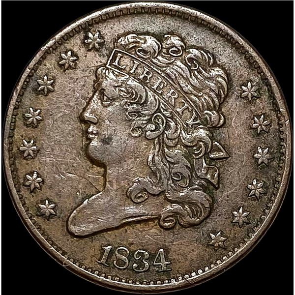 1834 Classic Head Half Cent CLOSELY UNCIRCULATED