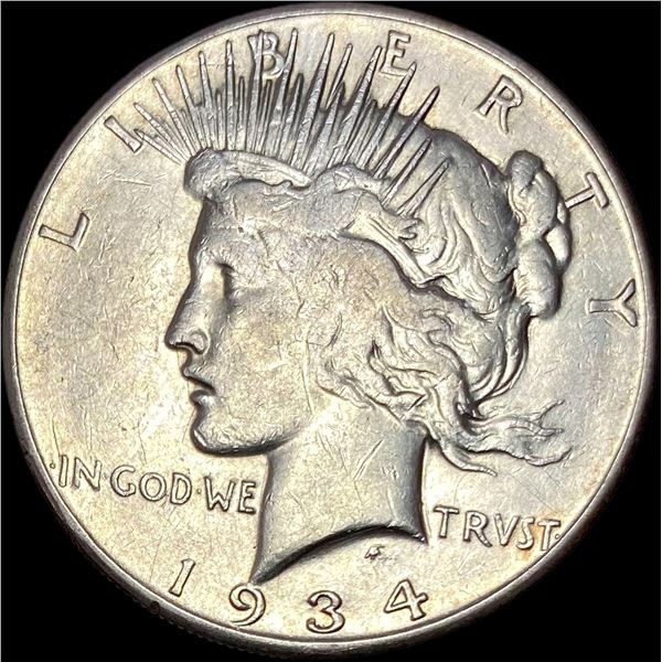 1934-S Peace Silver Dollar LIGHTLY CIRCULATED