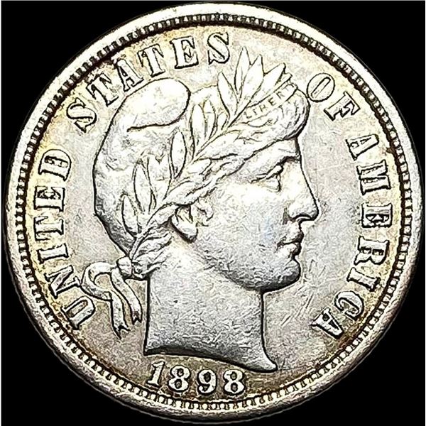 1898-S Silver Barber Dime CHOICE AU