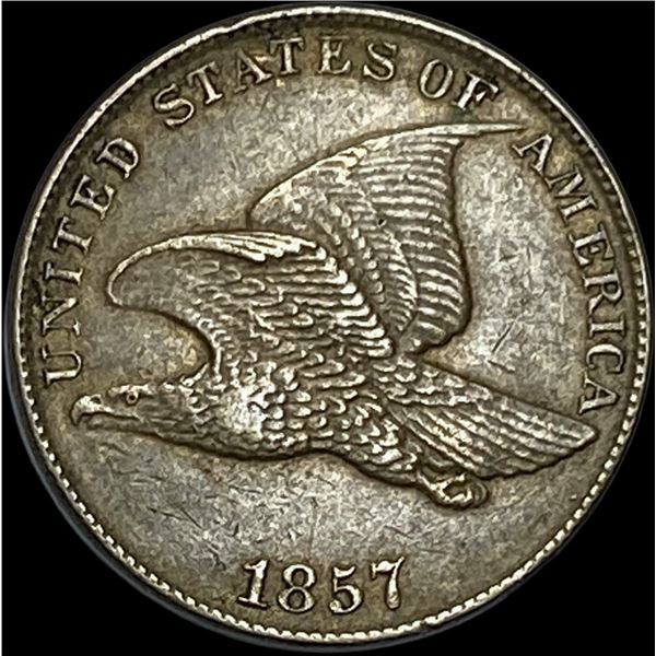 1857 Copper-Nickel Flying Eagle Cent CLOSELY UNCIRCULATED