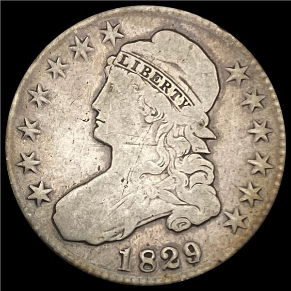1829/7 Capped Bust Half Dollar NICELY CIRCULATED