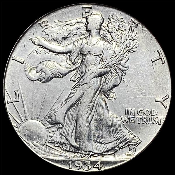 1934-D Silver Half Dollar (Walking Liberty) CHOICE AU