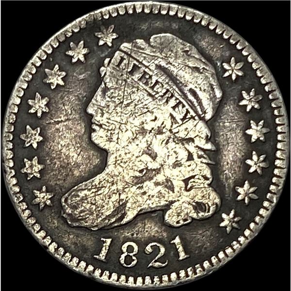 1821 Capped Bust Dime LIGHTLY CIRCULATED