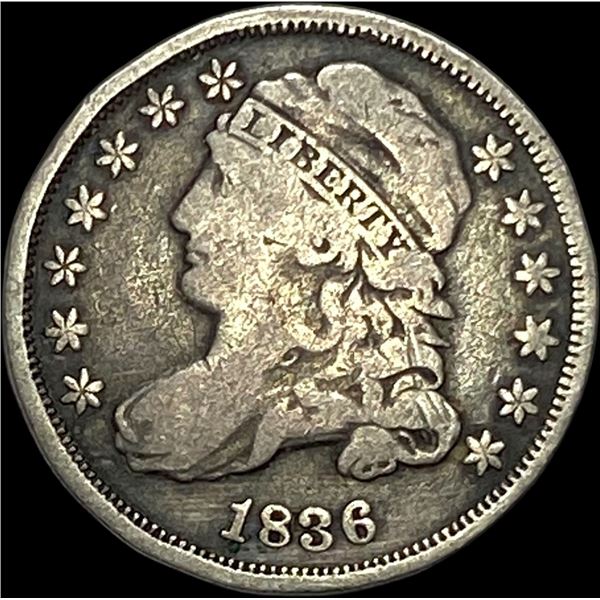 1836 Capped Bust Dime NICELY CIRCULATED
