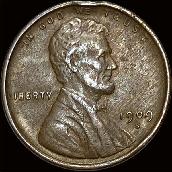 1909-S Lincoln Wheat Cent LIGHTLY CIRCULATED