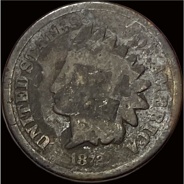 1872 Indian Head Cent NICELY CIRCULATED