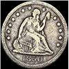 1850-O Silver Seated Liberty Quarter LIGHTLY CIRCULATED