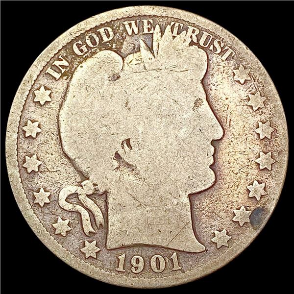 1901-S Barber Half Dollar NICELY CIRCULATED