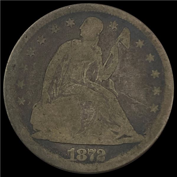 1872 Seated Liberty Dollar NICELY CIRCULATED