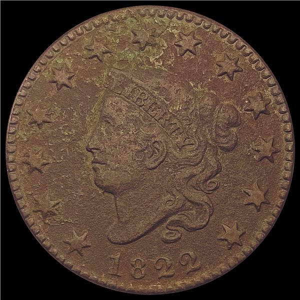 1822 Coronet Head Large Cent CLOSELY UNCIRCULATED