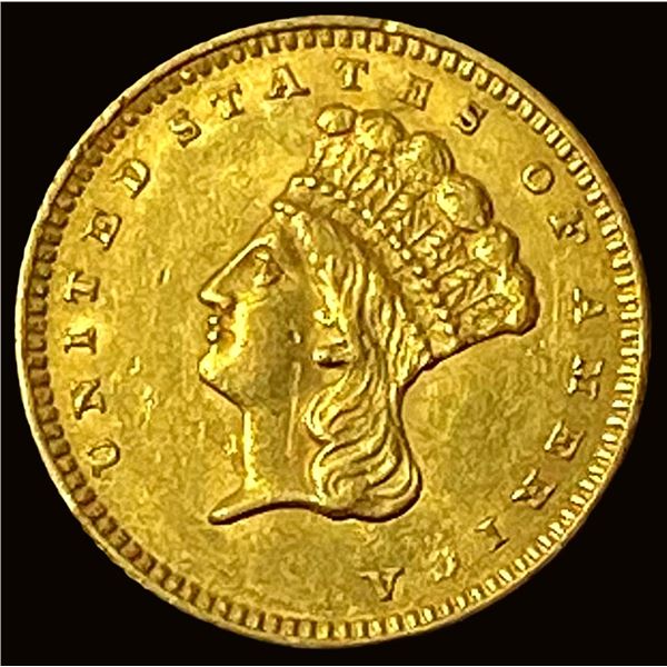 1861 Gold $1 Indian Princess Head Type 3 UNCIRCULATED