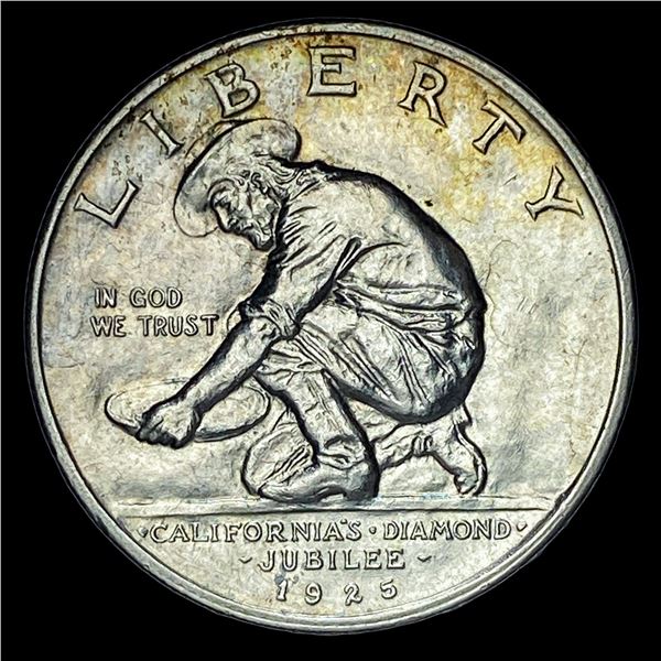 1925 Silver California Diamond Jubilee Half  Dollar CHOICE AU