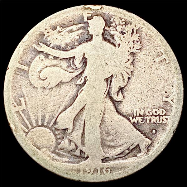 1916-S Walking Liberty Half Dollar NICELY CIRCULATED