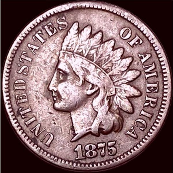 1875 Indian Head Cent LIGHTLY CIRCULATED