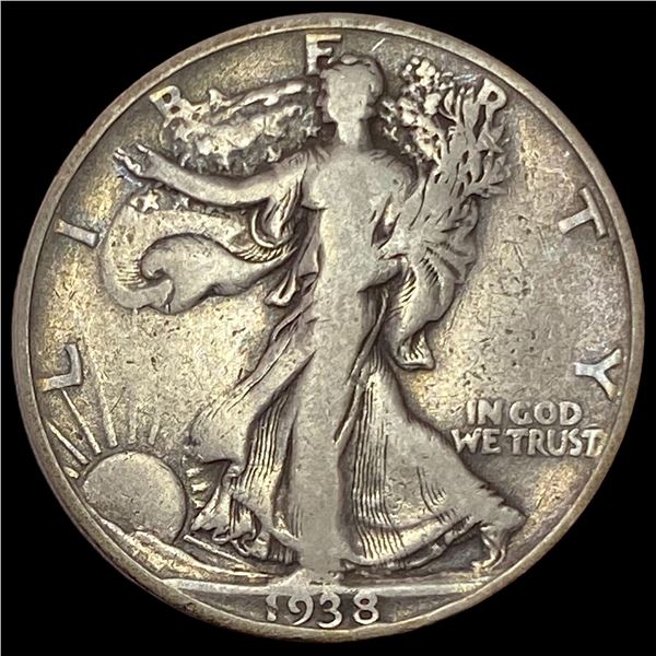 1938-D Silver Half Dollar NICELY CIRCULATED
