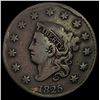 Image 1 : 1825 Coronet Head Large Cent NICELY CIRCULATED