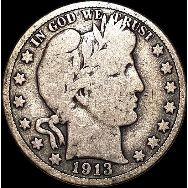 1913 Barber Half Dollar LIGHTLY CIRCULATED