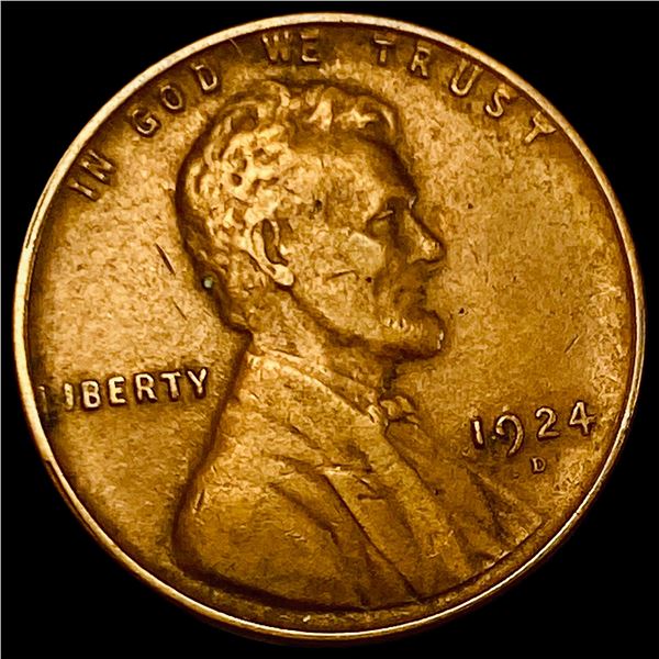 1924-D Lincoln Wheat Cent NEARLY UNCIRCULATED