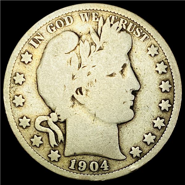 1904-S Silver Barber Half Dollar NICELY CIRCULATED