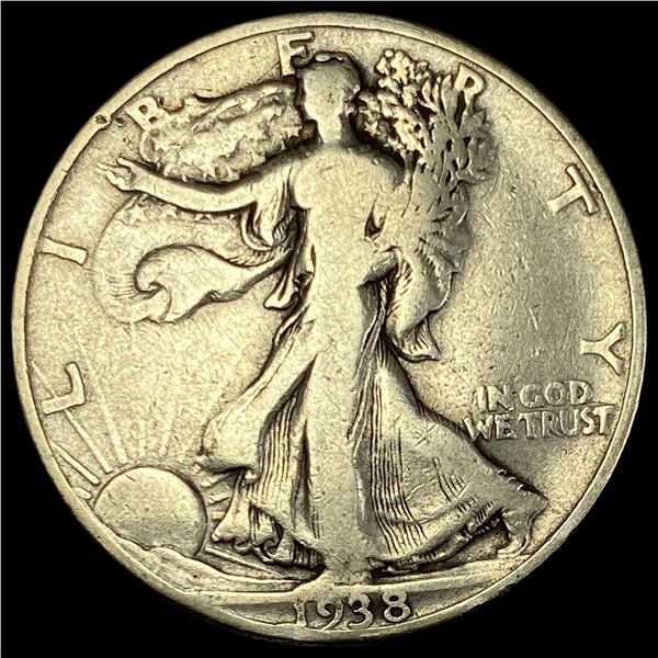1938-D Silver Walking Liberty Half Dollar NICELY CIRCULATED