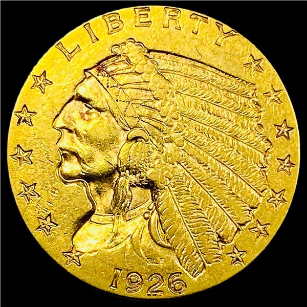 1926 Indian Head Gold $2.50 Quarter Eagle CLOSELY UNCIRCULATED