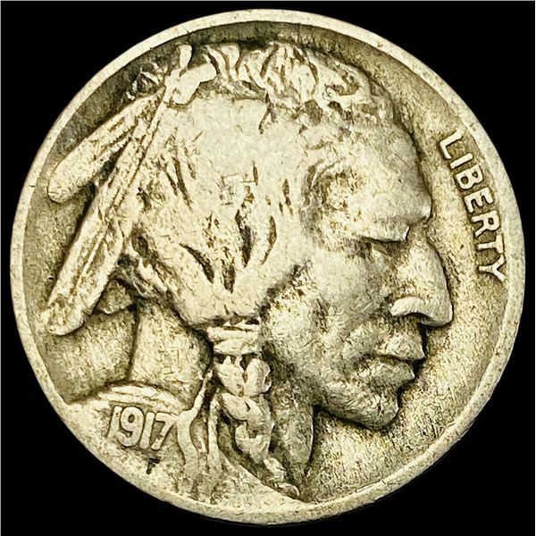 1917-D Buffalo Nickel LIGHTLY CIRCULATED
