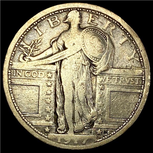 1917 Type 1 Standing Liberty Quarter LIGHTLY CIRCULATED