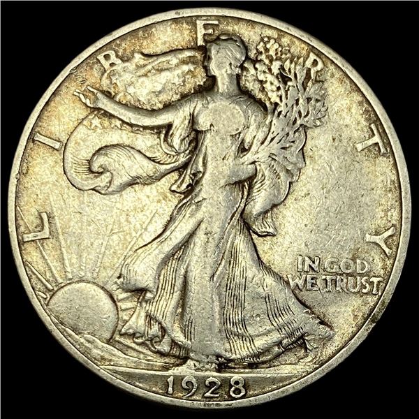 1928-S Silver Walking Liberty Half Dollar NEARLY UNCIRCULATED