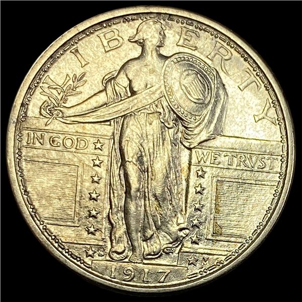 1917 Type 1 Standing Liberty Quarter CHOICE AU