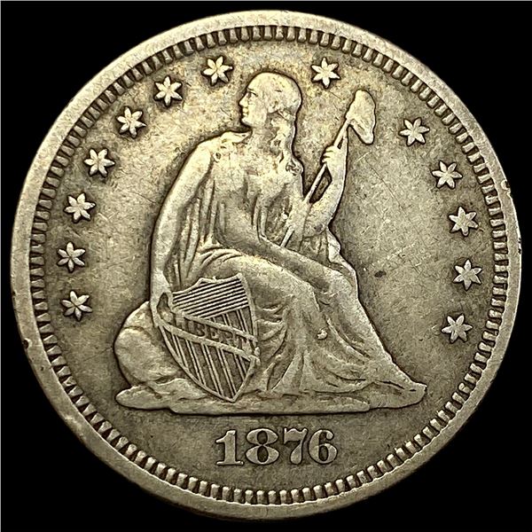 1876-S Silver Seated Liberty Quarter NEARLY UNCIRCULATED
