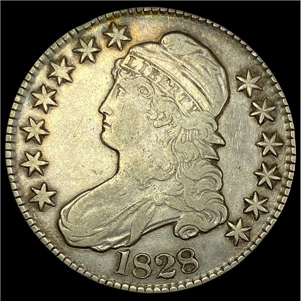 1828 Capped Bust Half Dollar ABOUT UNCIRCULATED