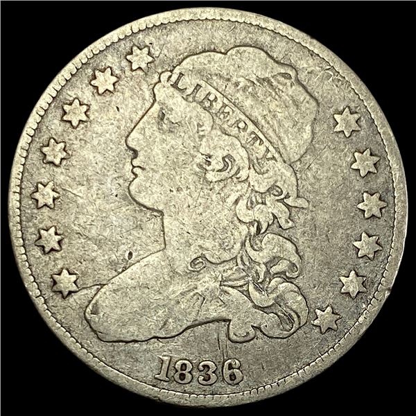 1836 Capped Bust Silver Quarter NICELY CIRCULATED