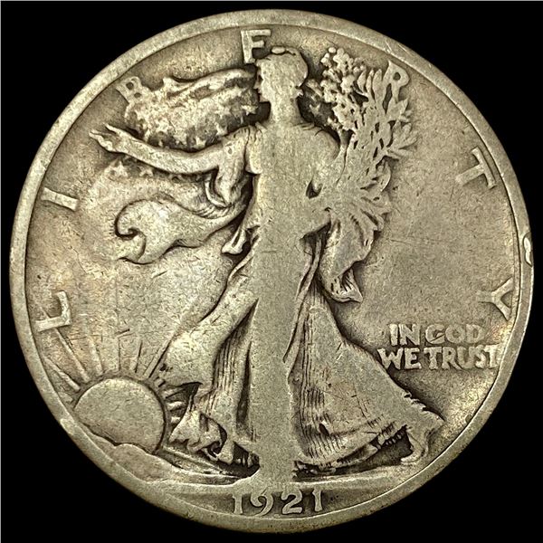 1921-S Silver Walking Liberty Half Dollar LIGHTLY CIRCULATED