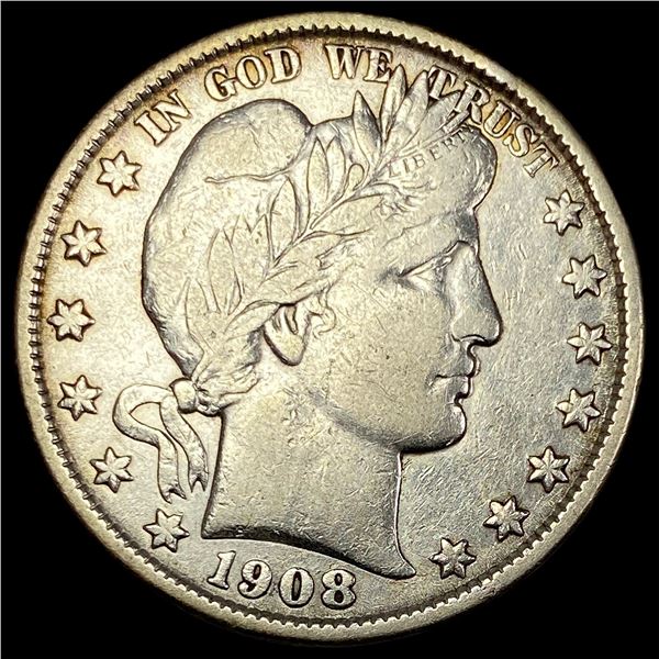 1908-O Silver Half Dollar (Barber) NEARLY UNCIRCULATED