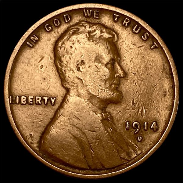 1914-D Lincoln Wheat Cent LIGHTLY CIRCULATED