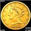 Image 1 : 1853 $2.50 Gold Quarter Eagle CLOSELY UNCIRCULATED