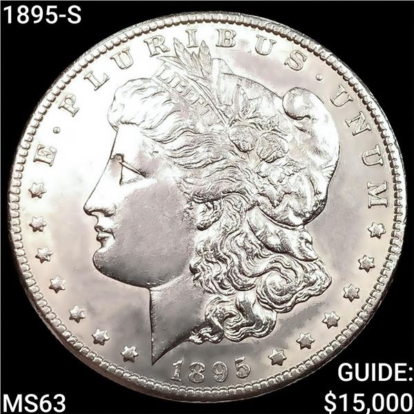 1895-S Morgan Silver Dollar CHOICE BU