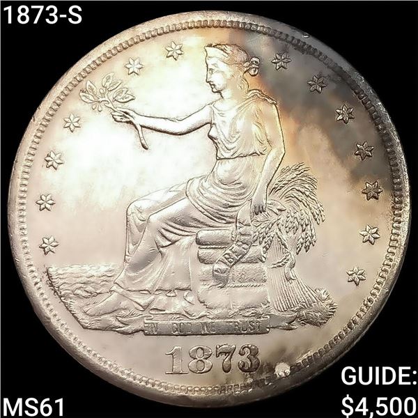 1873-S Silver Trade Dollar UNCIRCULATED