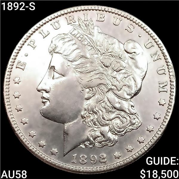 1892-S Morgan Silver Dollar CHOICE AU