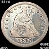 Image 1 : 1851-O Seated Liberty Quarter HIGH GRADE
