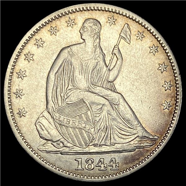 1844 Silver Half Dollar (Seated Liberty) CLOSELY UNCIRCULATED