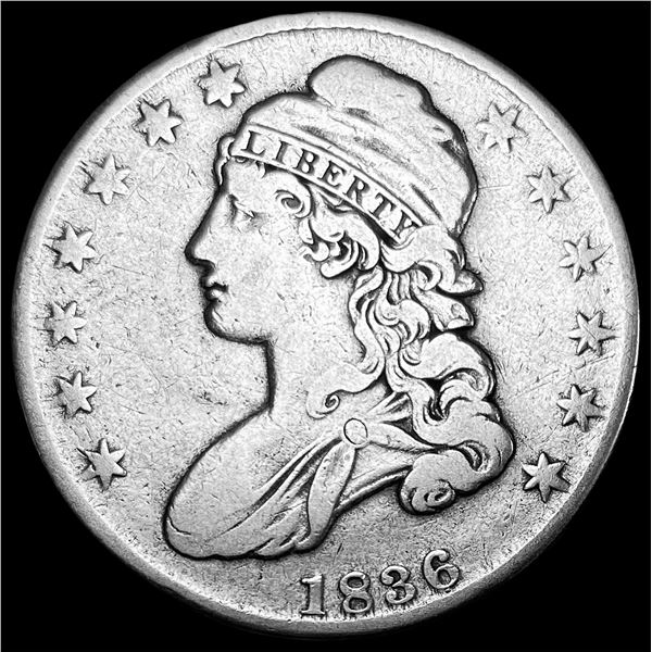 1836 Capped Bust Silver Half Dollar ABOUT UNCIRCULATED