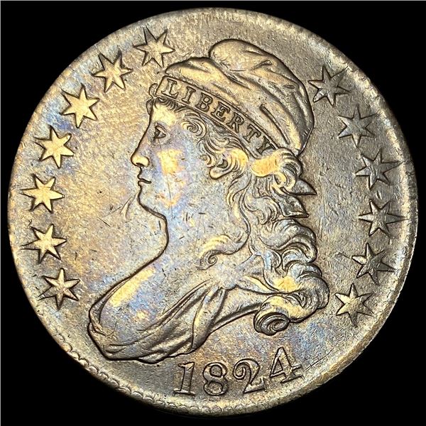 1824 Capped Bust Half Dollar CLOSELY UNCIRCULATED