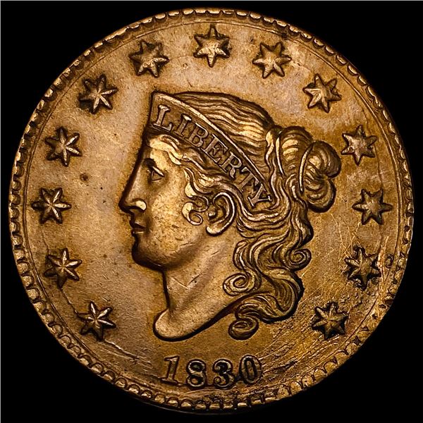 1830 Coronet Head Large Cent CLOSELY UNCIRCULATED