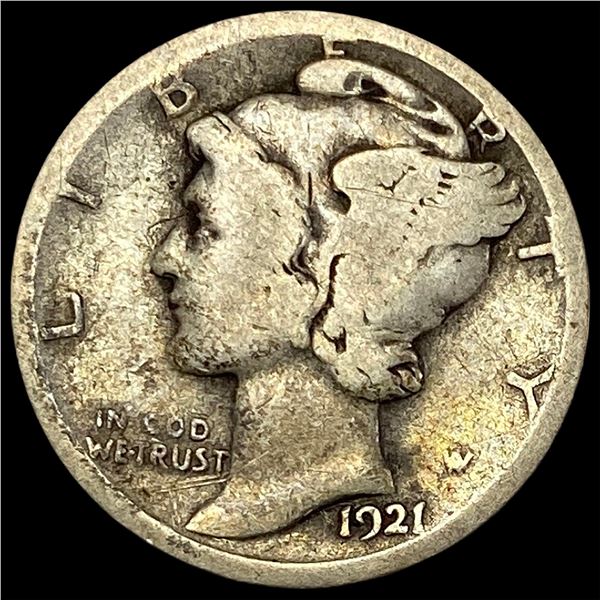 1921-S Silver Mercury Dime NICELY CIRCULATED