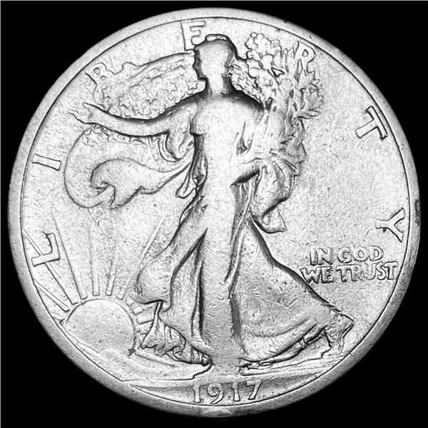 1917-S Silver Walking Liberty Half Dollar NICELY CIRCULATED